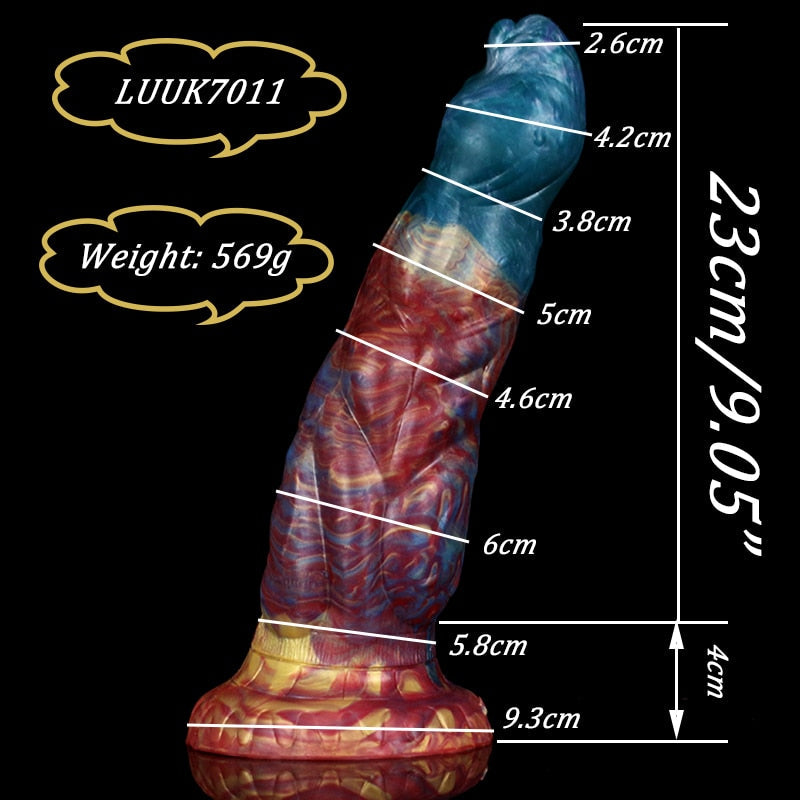LUUK 6CM Thick Streamer Color Dildo Huge Glans Anal Plug with Powerful Sucker Sex Toys for Women Sexual Fantasy Products