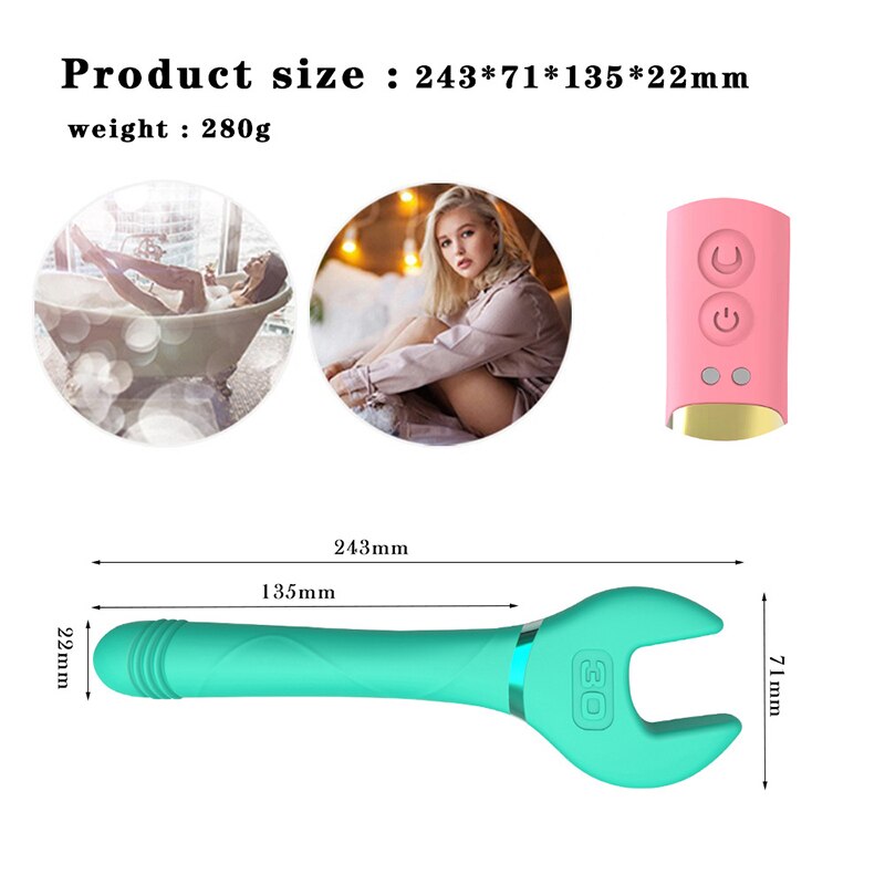 3 สี ประแจ หัวนมผู้หญิง Vibrator ตัวกระตุ้นคลิตอริส การสั่นสะเทือนความถี่ 10 นวดสำหรับผู้หญิง Masturbator