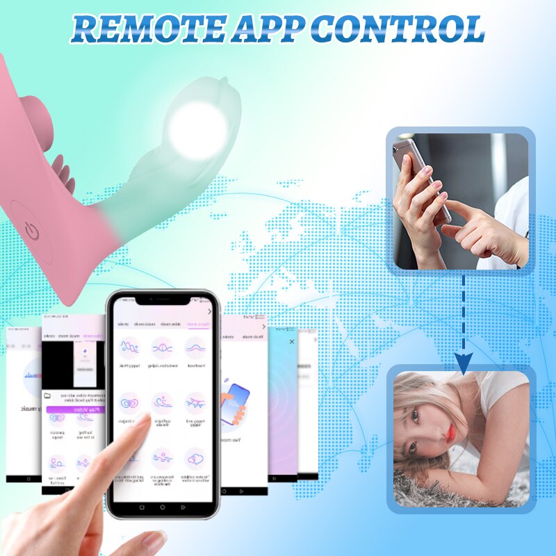 Wearable APP ลิ้นเลีย Vibrator สำหรับผู้หญิง G Spot ช่องคลอด Anal Nipple Clitoris Stimulator เซ็กซ์ทอยสำหรับผู้ใหญ่18