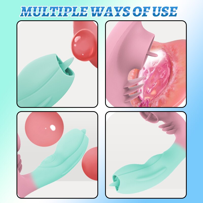 Wearable APP ลิ้นเลีย Vibrator สำหรับผู้หญิง G Spot ช่องคลอด Anal Nipple Clitoris Stimulator เซ็กซ์ทอยสำหรับผู้ใหญ่18