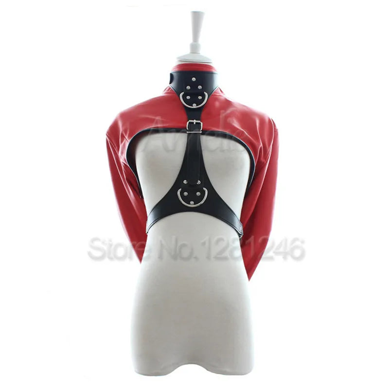 เสื้อกั๊กหนังสังเคราะห์ BDSM เกมสำหรับผู้ใหญ่ เสื้อกั๊กปรับได้ ชุดรัดเฟทิช รัดร่างกาย ของเล่นทางเพศสำหรับผู้หญิงและผู้ชาย
