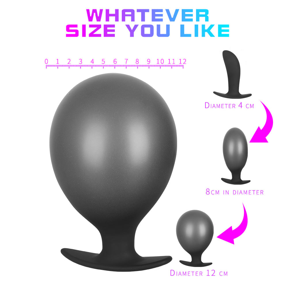 Expandable Prostate Massager Butt Plug อุปกรณ์ช่วยสำเร็จความใคร่สำหรับผู้ใหญ่ จุกเสียบก้นที่พองลมได้ ซิลิโคนขนาดใหญ่พิเศษ จุกเสียบก้นสำหรับสวนทวาร ปั๊มขยายทวาร จุกขยายทวาร