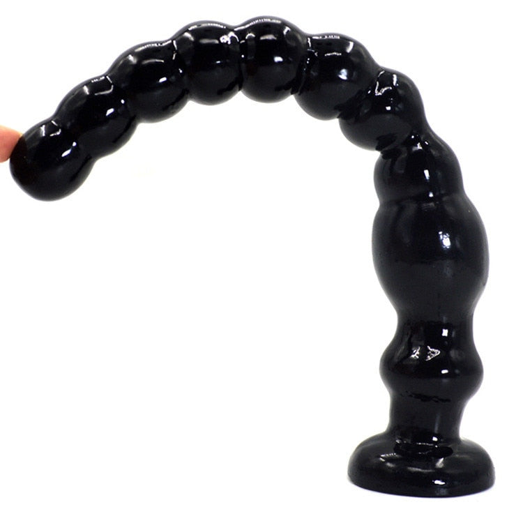 Anus Backyard Beads จุกเสียบก้นแบบยาวพร้อมฐานจุ๊บยางสำหรับนวดต่อมลูกหมาก ของเล่นทางเพศสำหรับผู้หญิง ผู้ชาย ผลิตภัณฑ์สำหรับผู้ใหญ่