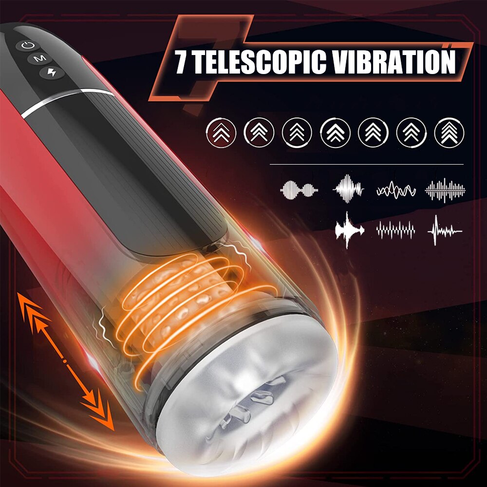 IPX7 อัตโนมัติ Masturbator ชาย การสั่นสะเทือนอมควย เครื่องช่วยสำเร็จความใคร่ชาย ถ้วยของเล่นเซ็กส์สำหรับผู้ชาย ผลิตภัณฑ์สำหรับผู้ใหญ่สำหรับผู้ชาย