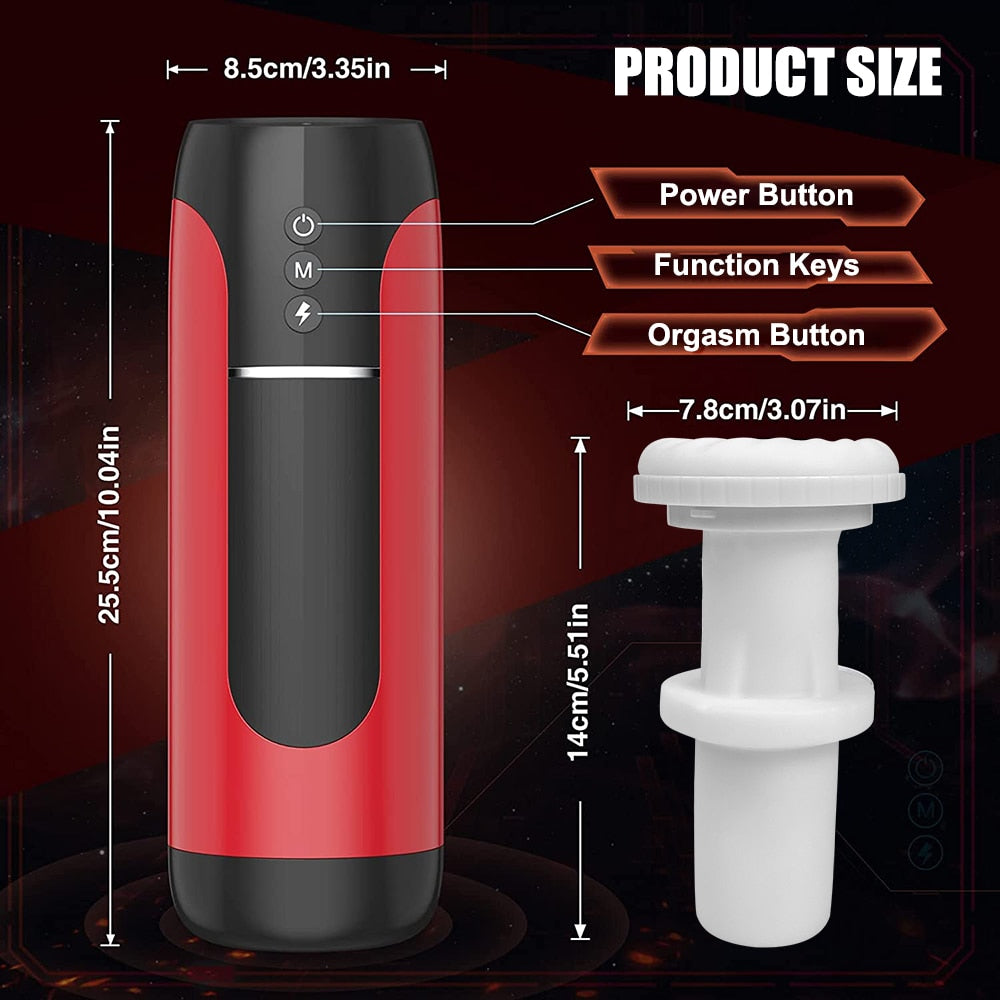 IPX7 อัตโนมัติ Masturbator ชาย การสั่นสะเทือนอมควย เครื่องช่วยสำเร็จความใคร่ชาย ถ้วยของเล่นเซ็กส์สำหรับผู้ชาย ผลิตภัณฑ์สำหรับผู้ใหญ่สำหรับผู้ชาย