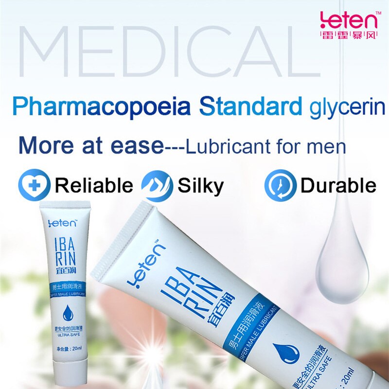 Leten 20ML สารหล่อลื่นสำหรับทวารหนัก น้ำมันหล่อลื่นส่วนบุคคลสำหรับเพศสัมพันธ์แบบน้ำ น้ำมันนวดสำหรับการมีเพศสัมพันธ์ ผลิตภัณฑ์สำหรับผู้ใหญ่