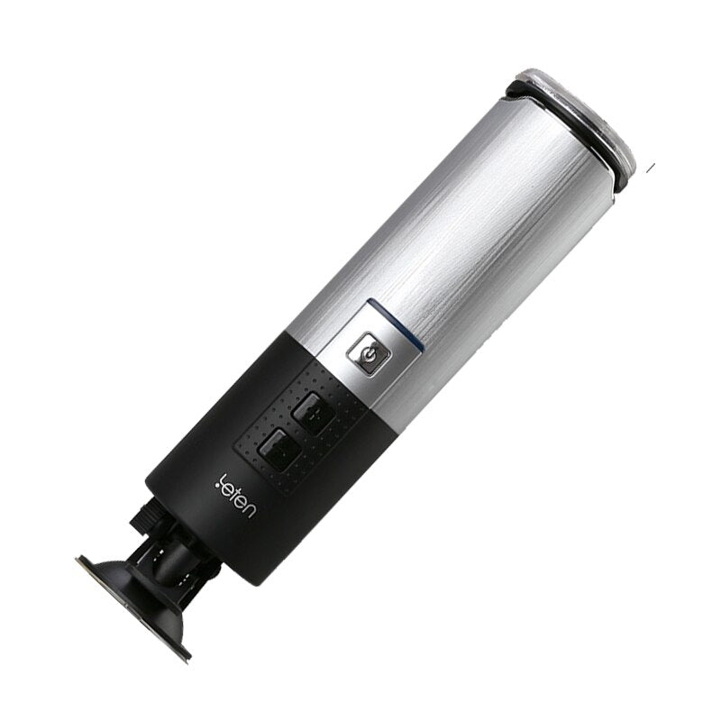 Leten HandsFree Aircraft Cup Piston อุปกรณ์ช่วยสำเร็จความใคร่ชายแบบอัตโนมัติเต็มรูปแบบ 10 โหมดการสั่น ถอดเข้าออกได้ ชาร์จ USB ได้ ของเล่นผู้ชาย