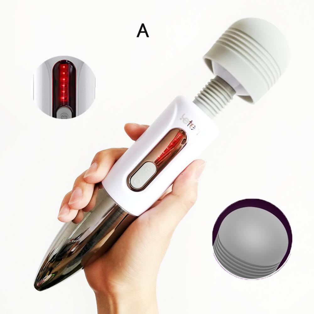 Leten Lightning Huge Head Vibrator for Female Masturbation. AV Magic Wand Massager Nipple Clitoris Stimulator Sex Toys for Woman