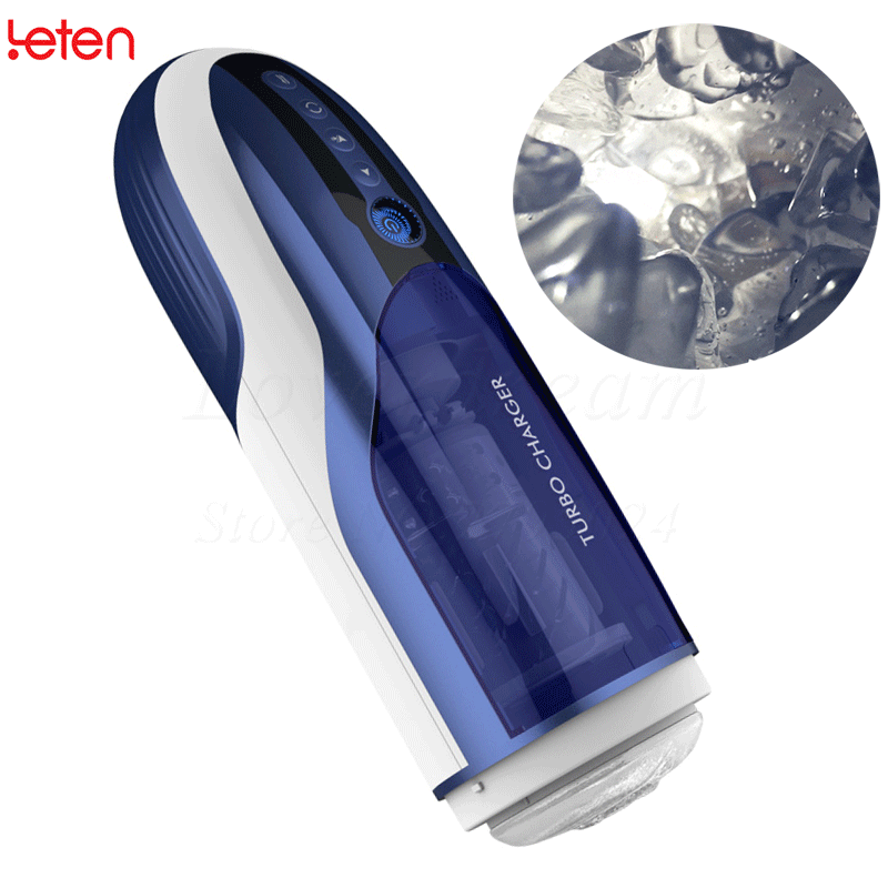 Leten Male Masturbation Cup Silicone Vagina เครื่องช่วยสำเร็จความใคร่อัตโนมัติ แบบยืดหดได้ หมุนได้ มีเสียงร้องโต้ตอบ ของเล่นสำหรับผู้ชาย