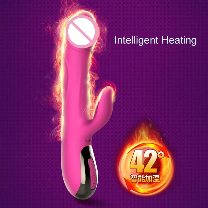 ไวเบรเตอร์สอดใส่จู๋ Dildo Leten Prostate ทำความร้อนได้ กันน้ำได้ แบบสั่นเป็นจังหวะรูปทรงแท่งนวดอวัยวะเพศชาย ทำจากซิลิโคน
