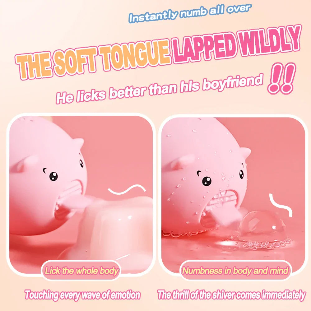 MINI หมูลิ้นเลีย Vibrator Clit G จุดกระตุ้นเพศของเล่นสำหรับผู้หญิง 10 โหมดชาร์จ Quick Orgasm เร้าอารมณ์ ...
