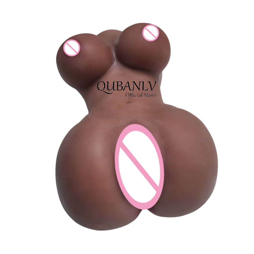 Brown Man Masturbation Toy Soft Metal Skeleton Realistic 3D Breast Vagina Anal Dual Channel Pocket Pussy Adult Product