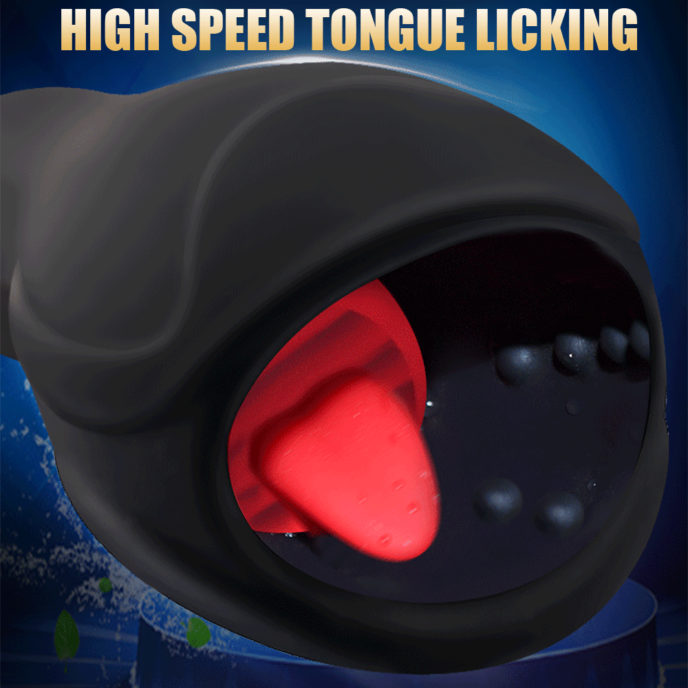 Automatic Licking Masturbation Cup Glans Massager Endurance Training Sex Toy For Men Penis Head Stimulator Male Vibrator