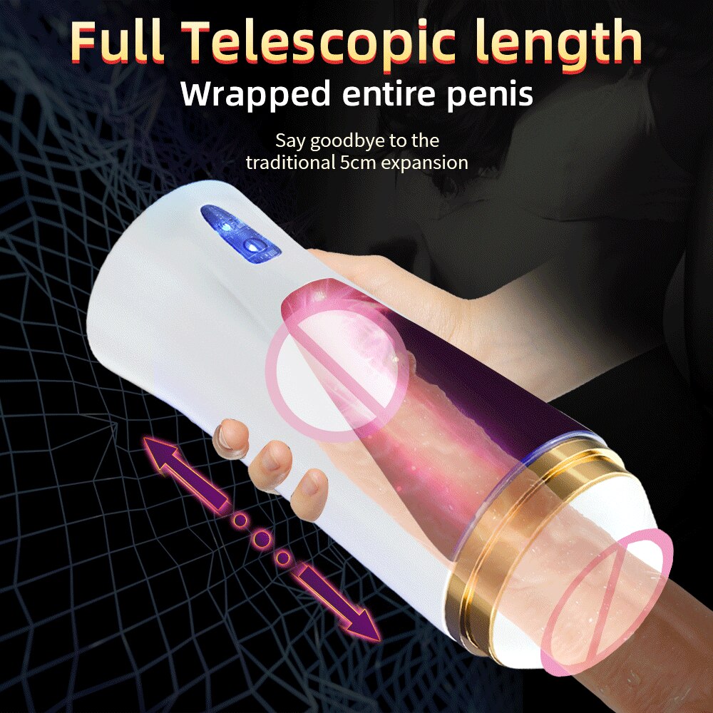 Automatic Male Masturbator Cup Space Masturbation แฮนด์ฟรี Stroker 3 โหมดการสอดใส่ที่ทรงพลัง ช่องคลอดเสมือนจริงของเล่นทางเพศสำหรับผู้ชาย