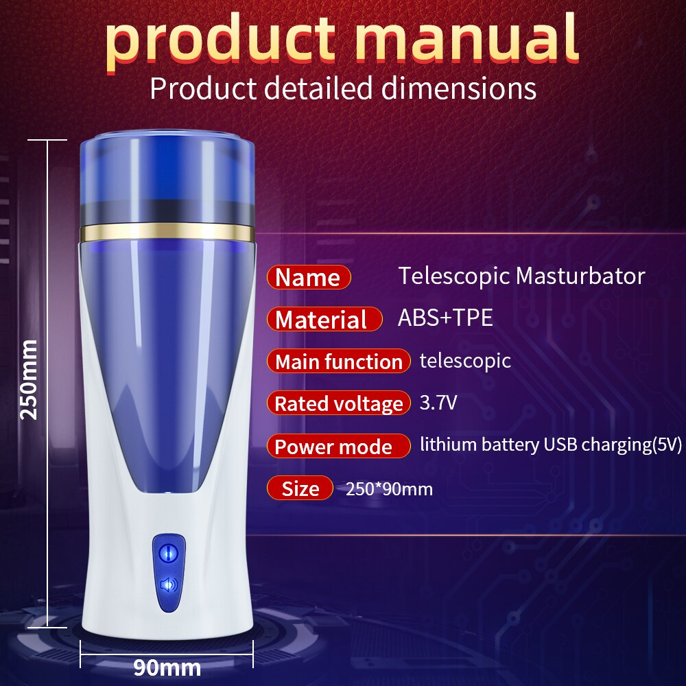 Automatic Male Masturbator Cup Space Masturbation แฮนด์ฟรี Stroker 3 โหมดการสอดใส่ที่ทรงพลัง ช่องคลอดเสมือนจริงของเล่นทางเพศสำหรับผู้ชาย