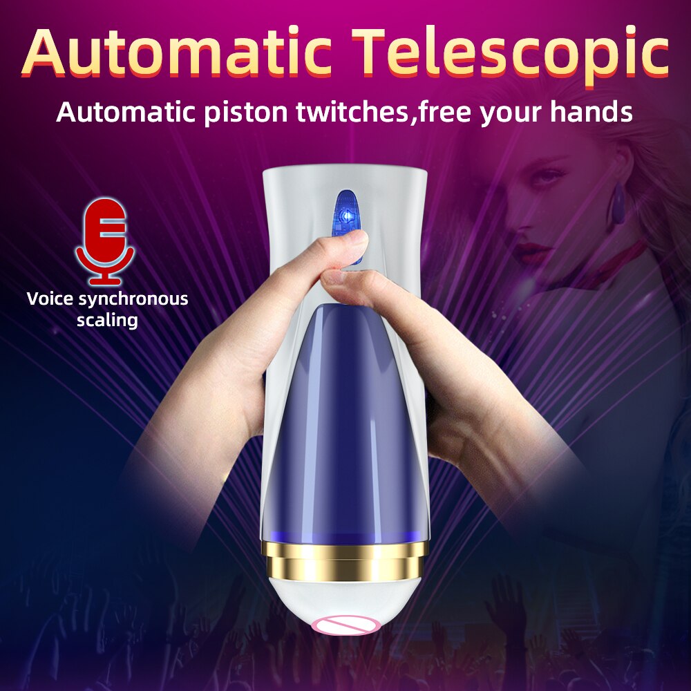 Automatic Male Masturbator Cup Space Masturbation แฮนด์ฟรี Stroker 3 โหมดการสอดใส่ที่ทรงพลัง ช่องคลอดเสมือนจริงของเล่นทางเพศสำหรับผู้ชาย