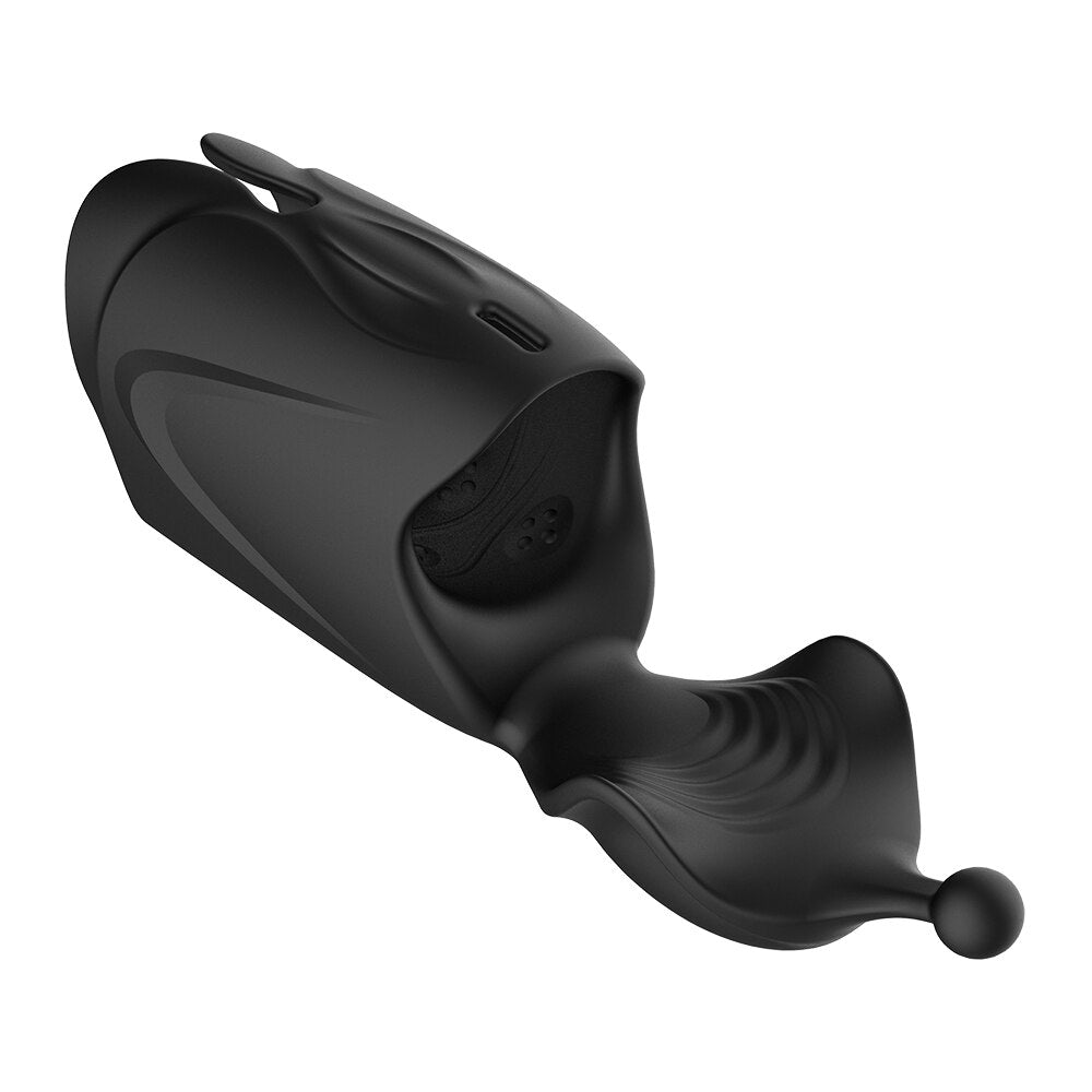 อมควยชาย Masturbator สำหรับผู้ชายอวัยวะเพศชาย Delay Trainer ไฟฟ้า Pulse Vibrator อัตโนมัติ Oral Climax Glans นวดหีของเล่น