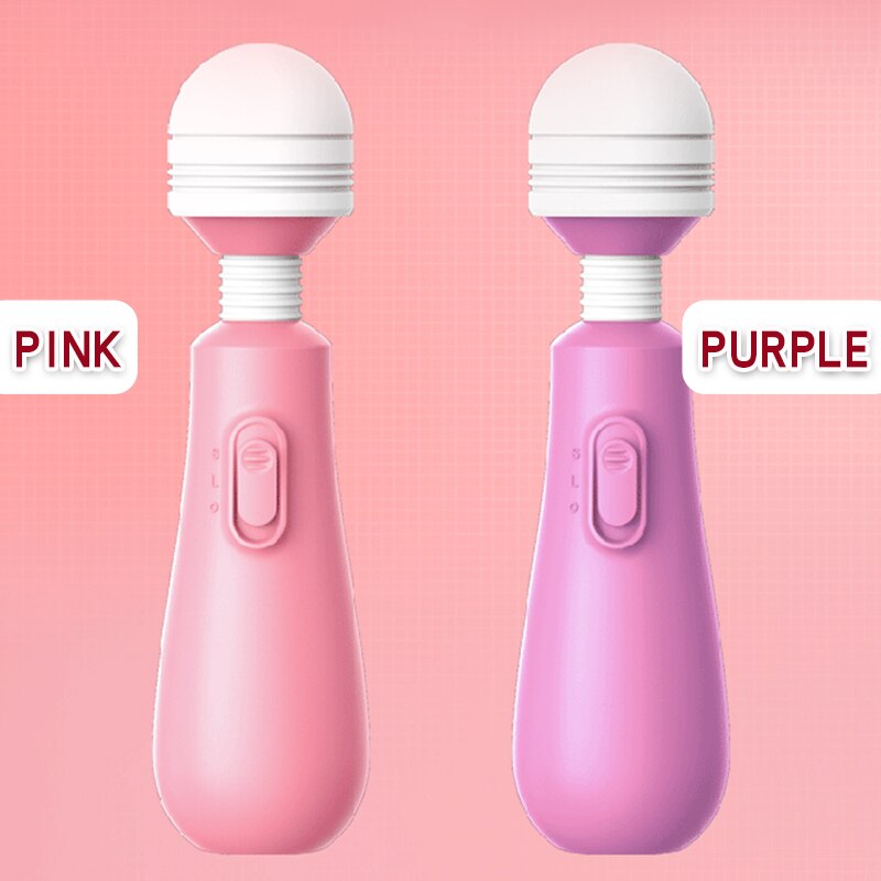 Mini AV Wand Tumbler Vibrator สำหรับหญิง อุปกรณ์ช่วยกระตุ้นอารมณ์ทางเพศหญิงแบบพกพา กระตุ้นหัวนมและคลิตอริส อุปกรณ์ช่วยสำเร็จความใคร่สำหรับผู้ใหญ่