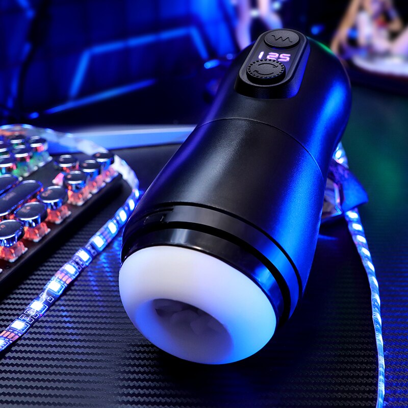 Automatic Vibrating Masturbator Cup for Men, Adult Sex Toy for Male Masturbation