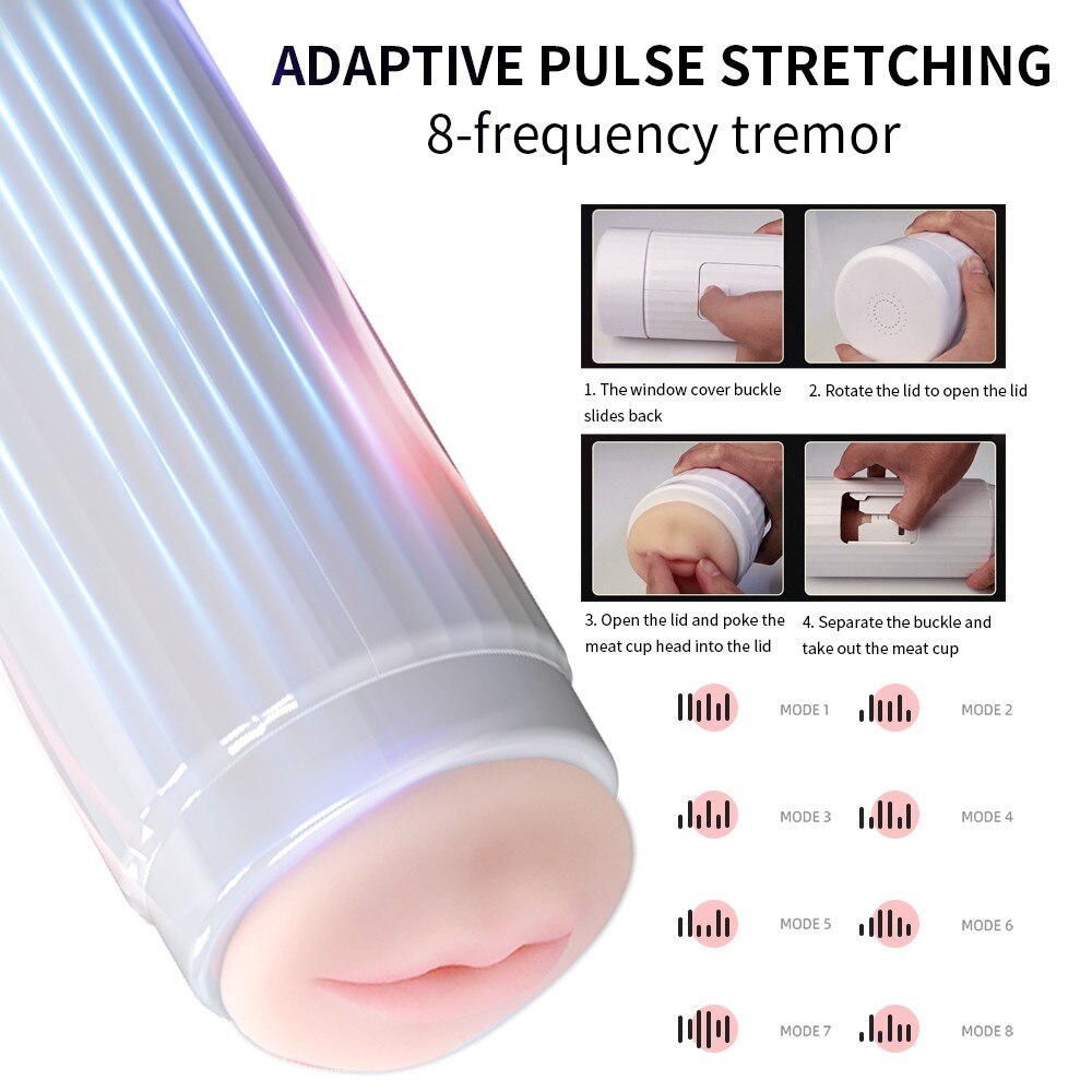 New Automatic Telescopic Wearable Male Masturbator Adjustable Articulate Arm Oral Anal Sex Machine Sex Toys for Men Masturbation