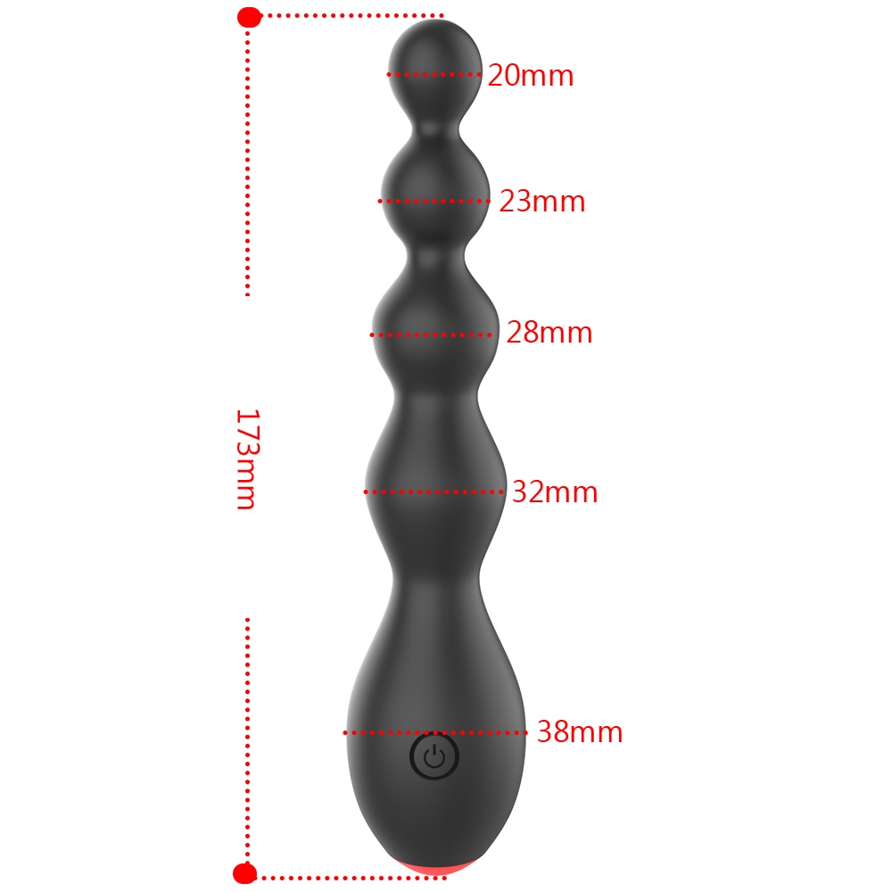 OLO Anal Beads Vibrator เครื่องนวดต่อมลูกหมาก 10 สปีด ของเล่นทางเพศสำหรับผู้หญิง เครื่องกระตุ้นคลิตอริส ปลั๊กบั้นท้ายแบบสั่น