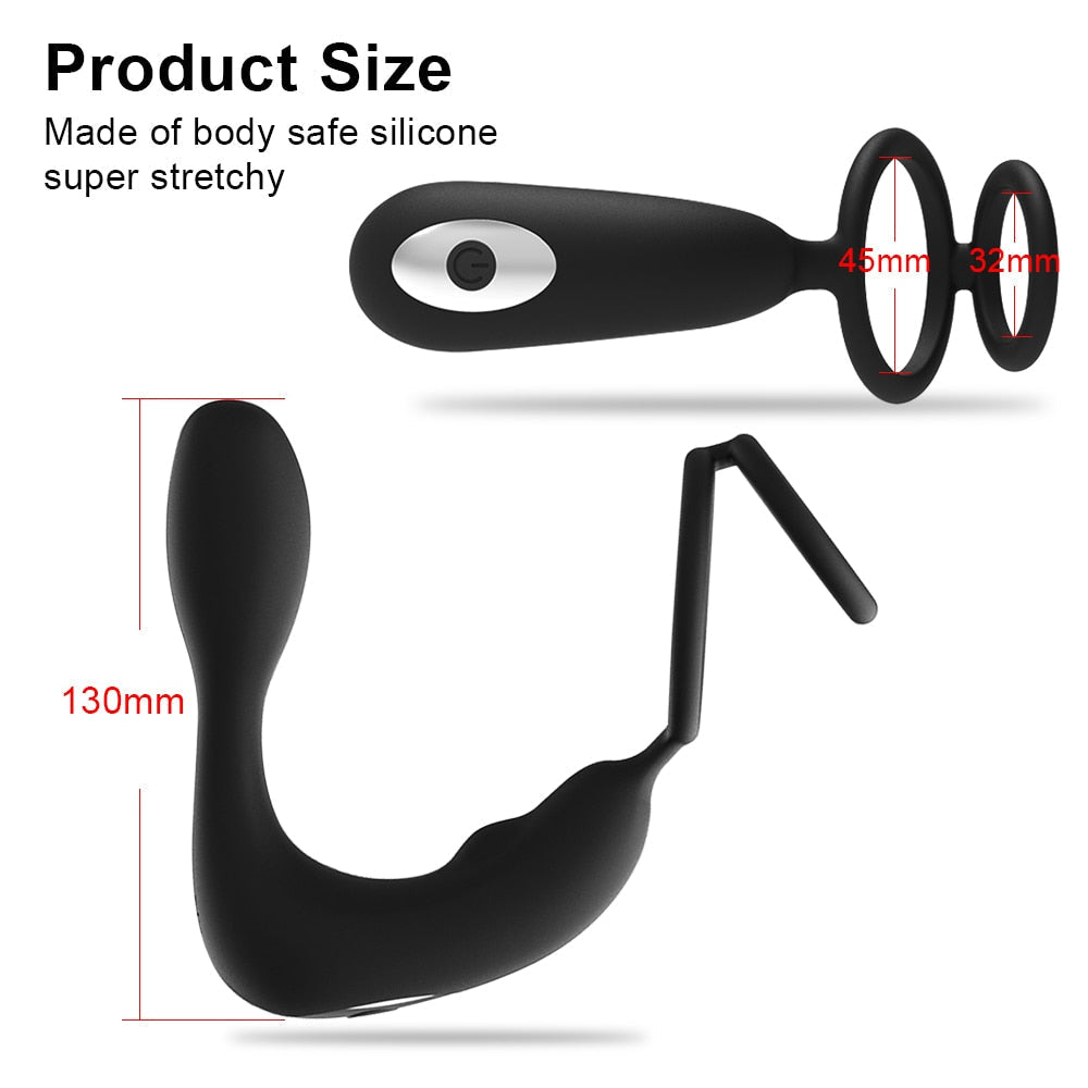ชาย Prostate Massager 9ความเร็วมอเตอร์ Vibrators เพศของเล่นสำหรับผู้ชาย Masturbator Anal Butt Plug สินค้าผลิตภัณฑ์สำหรับผู้ใหญ่คู่18