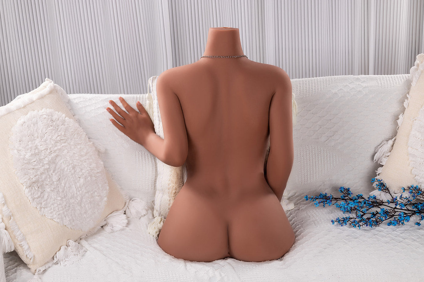 Bangkok Stock - RIDMII Dickey TPE  Tan Female Half Torso Sex Doll With Arms