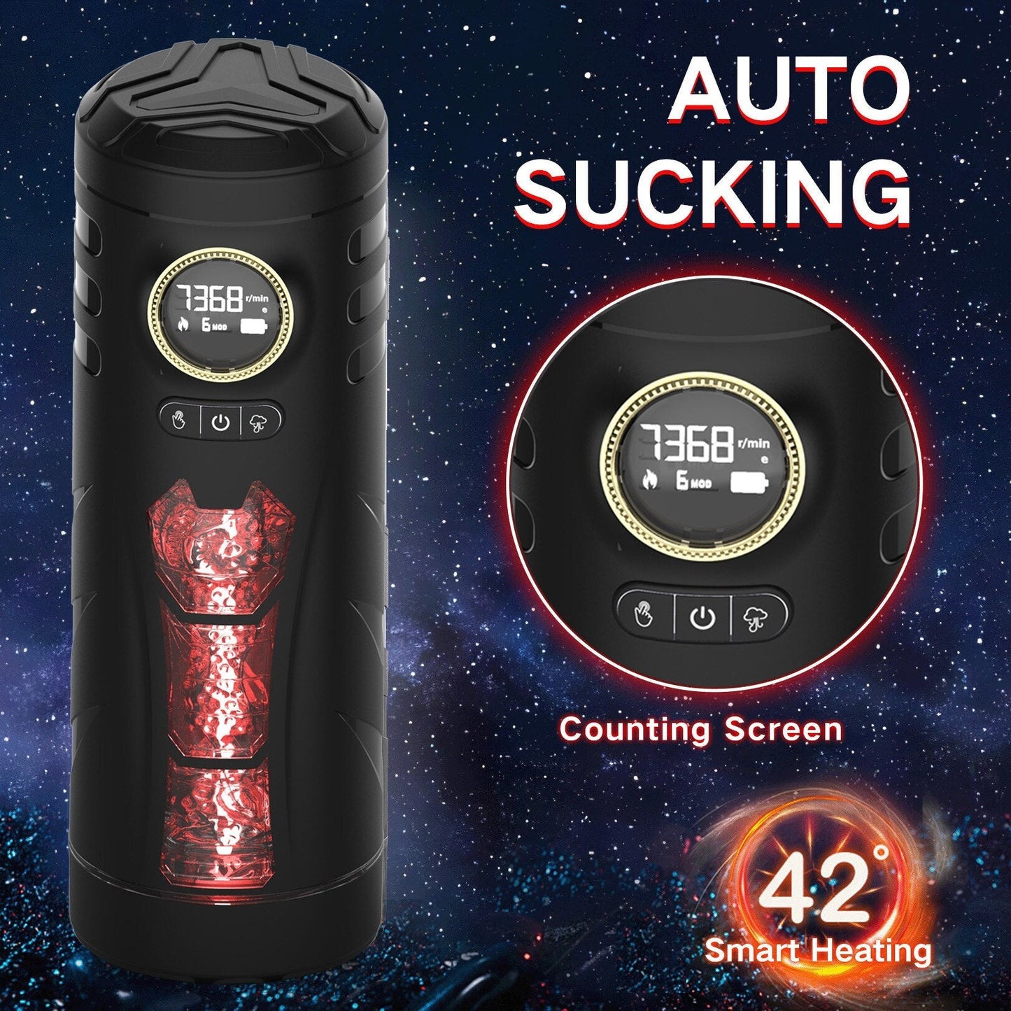 RGB Vibrator Adult Sex Toys for Men Automatic Masturbation Cup Automatic Heating Sucking Male