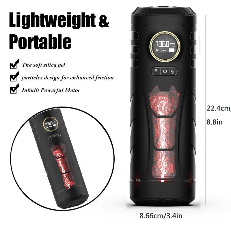 RGB Vibrator Adult Sex Toys for Men Automatic Masturbation Cup Automatic Heating Sucking Male