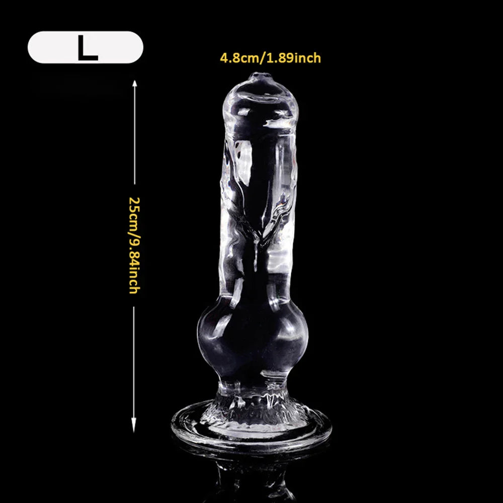 Realistic Dog Dildo Transparent Animal Clitoris Stimulator Strong Suction Cup Dildo Monster Huge Size Penis Adult Sex Toys