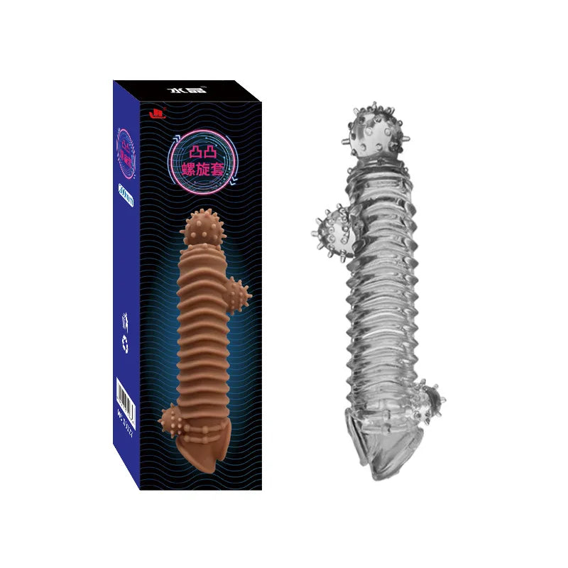 Realistic Penis Sleeve Extender Reusable Dildos Condom Delay Ejaculation Dick Enlargement Sex Toys for Men