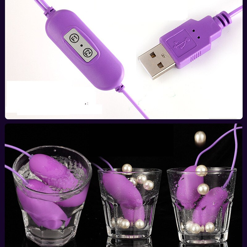 Remote Control Vibrating Egg Sex Toys for Women Clitoris Stimulator USB Charger Double Jump Egg Female Masturbation Sex Shop