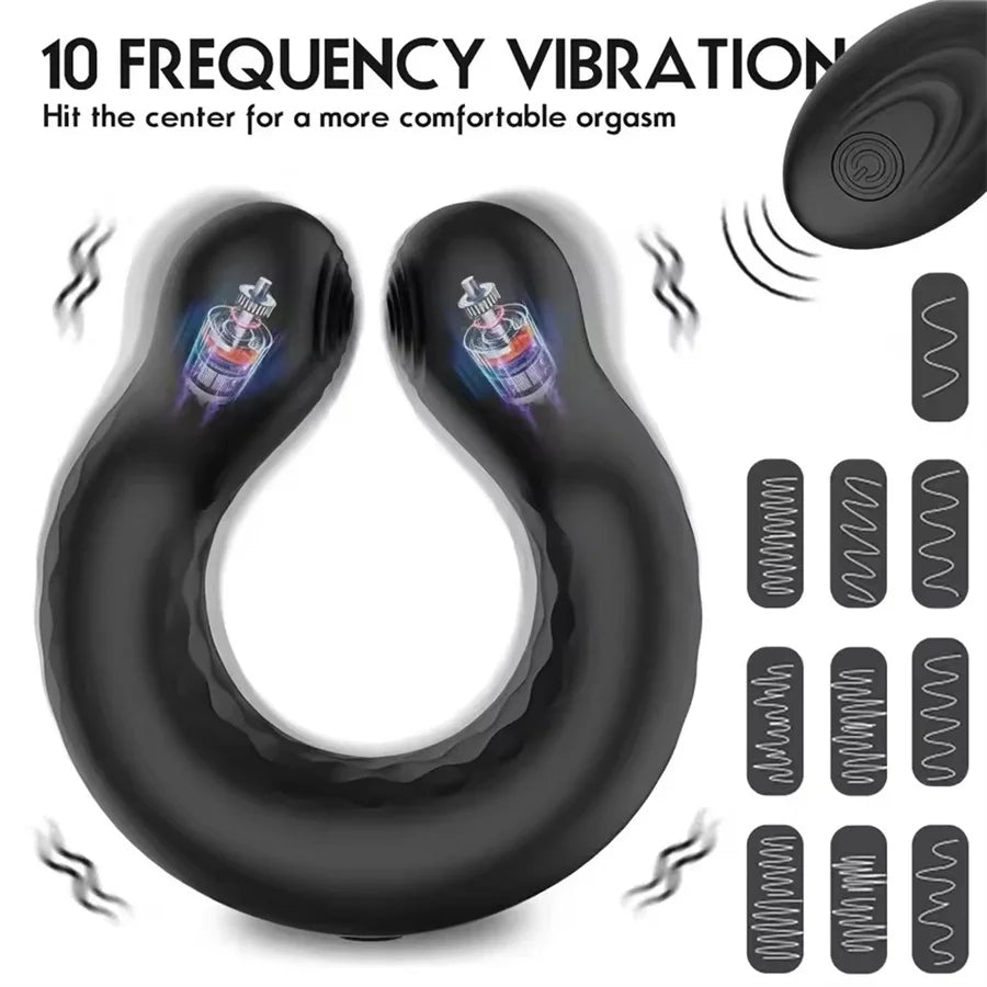 Wireless Remote Vibrating Penis Ring Cock Ring Vibrator Delay Ejaculation Cockring Male Masturbator Sex Toys For Men Gay 18