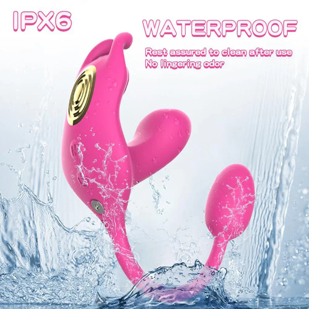 3 In 1 Wearable Vibrator Love Egg Female Masturbator Bendable Massage Stick Nipple Clitoris G-Spot Stimulation Sex Toy For Women