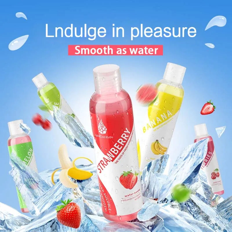 Fruit flavor Water Based Lubricant Lube Lubricants Gel Easy To Clean Products Lubricating Lotion 200ML