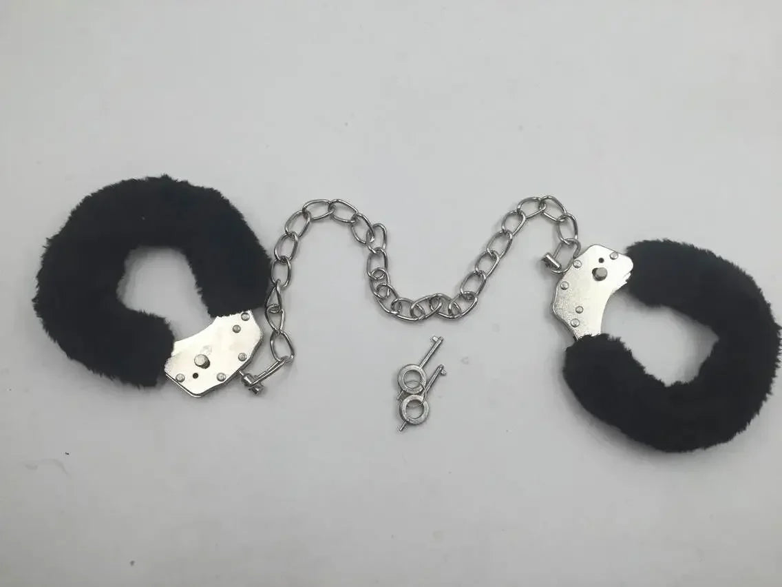 Fuzzy Plush Handcuffs  Soft Bondage Restraints for Couples Play  Adjustable  Comfortable