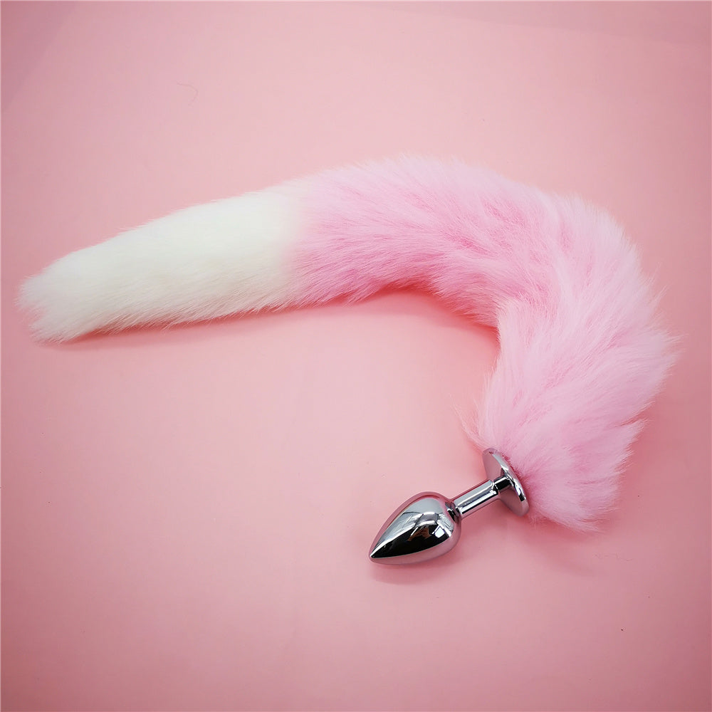 Soft Anal Plug Faux Fox Tail Cosplay Butt Plug Anal Sex Tail Stainless Smooth Steel Butt Plug Anal Sex Toys for Woman Couples