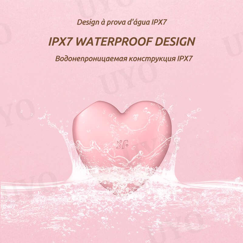 Satisfyer Cutie Love Heart Design เครื่องนวดพกพาขนาดเล็กสำหรับผู้หญิง วัสดุซิลิโคน ดูดกระตุ้นคลิตอริส