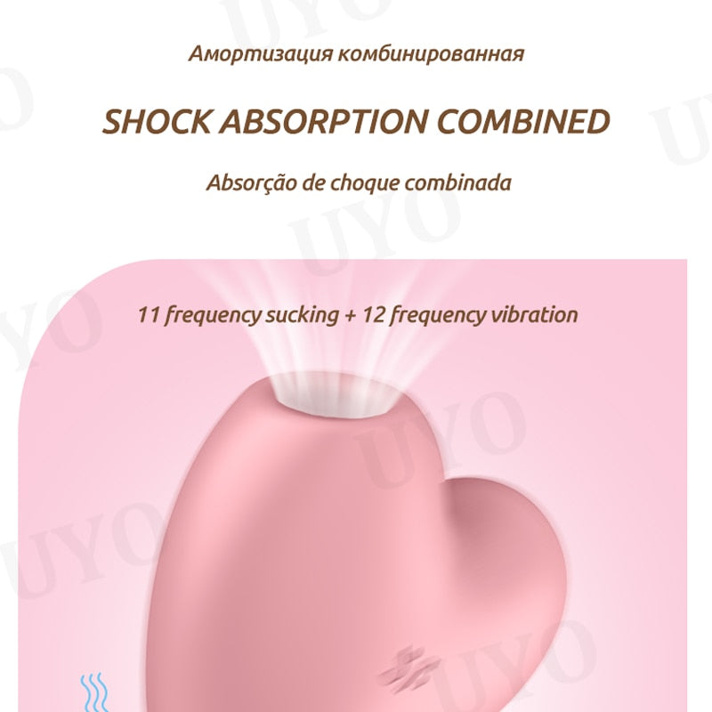 Satisfyer Cutie Love Heart Design เครื่องนวดพกพาขนาดเล็กสำหรับผู้หญิง วัสดุซิลิโคน ดูดกระตุ้นคลิตอริส