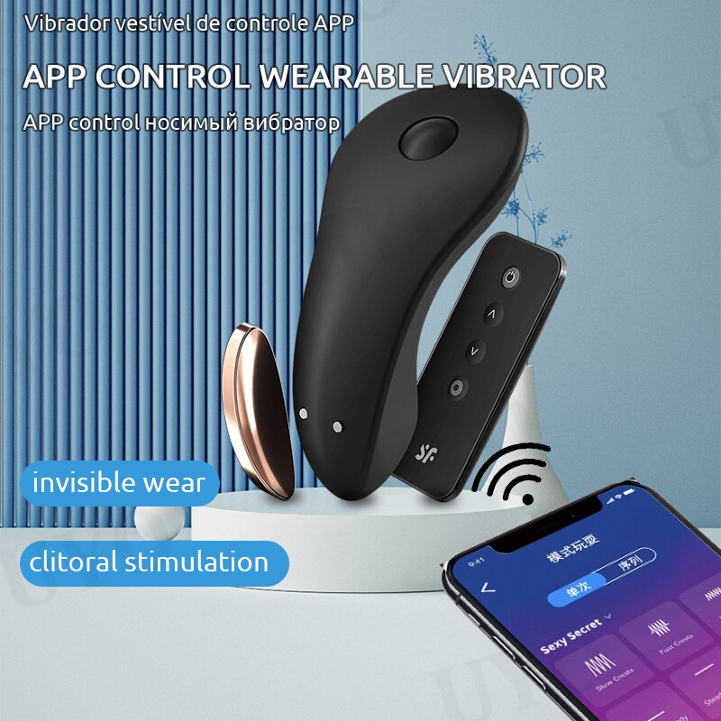 Satisfyer Little Secret เชื่อมต่อแอป แม่เหล็กสวมใส่ Vibrator รีโมตคอนโทรล Clitoral Stimulator คู่ Vibrators สำหรับผู้หญิง UYO