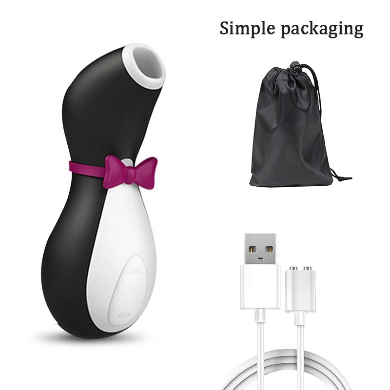 Satisfyer Pro Penguin Sucking Clit Stimulates G-Spot Silicone Vibration Nipple Sucker Erotic Cartoon Adult Toy Vibrator For Women