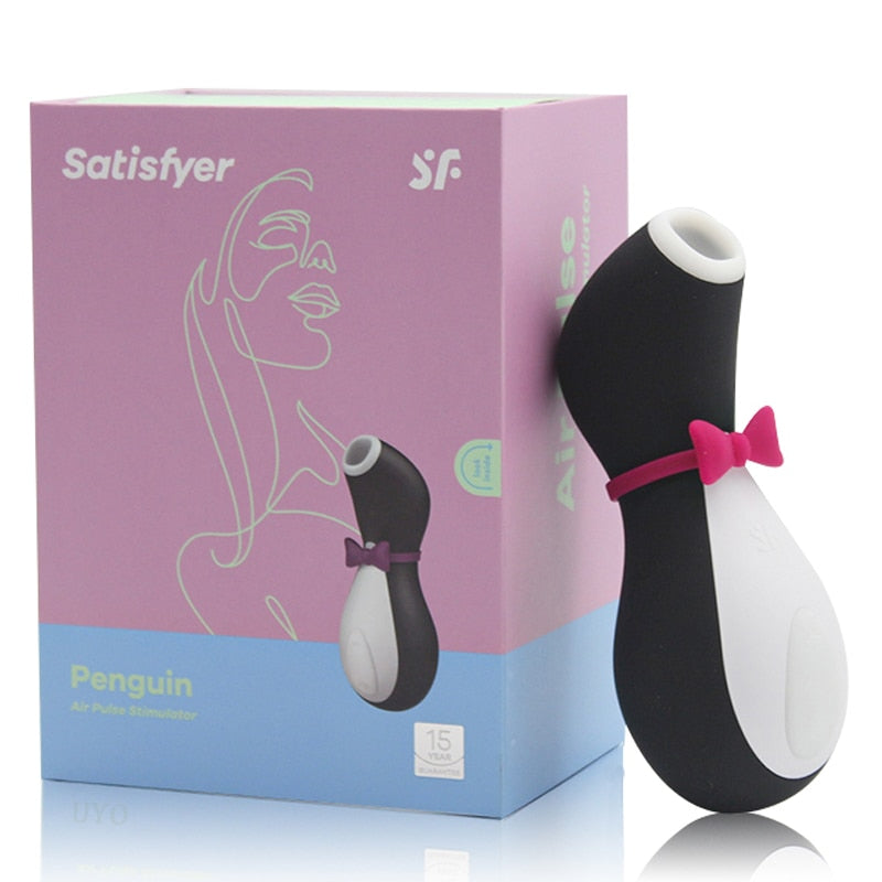Satisfyer Pro Penguin Sucking Clit Stimulates G-Spot Silicone Vibration Nipple Sucker Erotic Cartoon Adult Toy Vibrator For Women