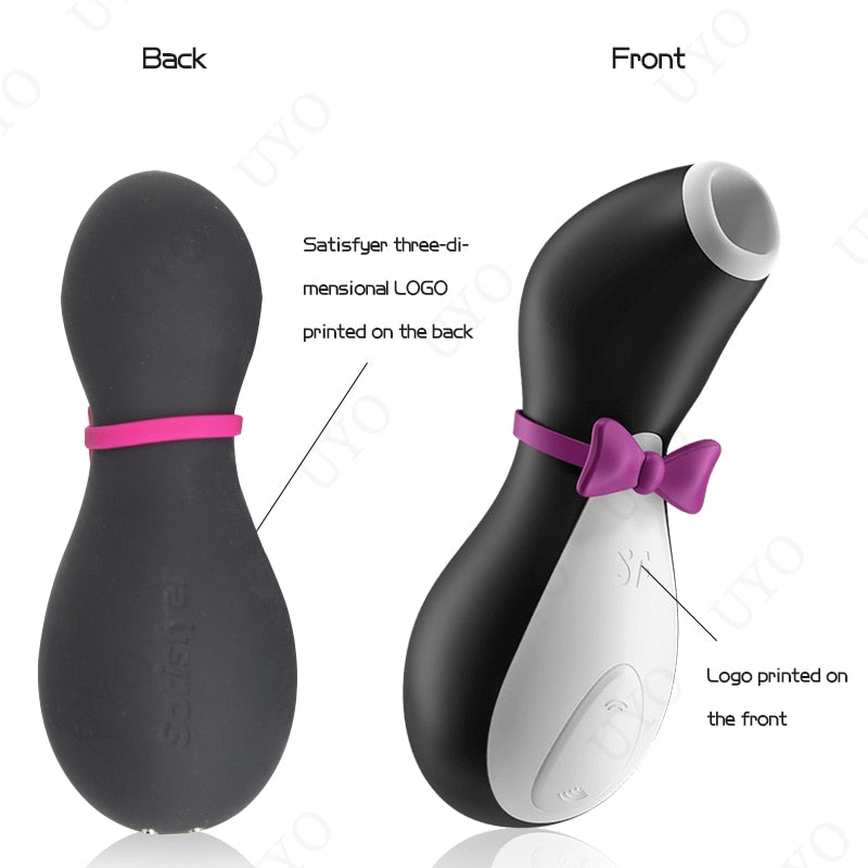 Satisfyer Pro Penguin Sucking Clit Stimulates G-Spot Silicone Vibration Nipple Sucker Erotic Cartoon Adult Toy Vibrator For Women