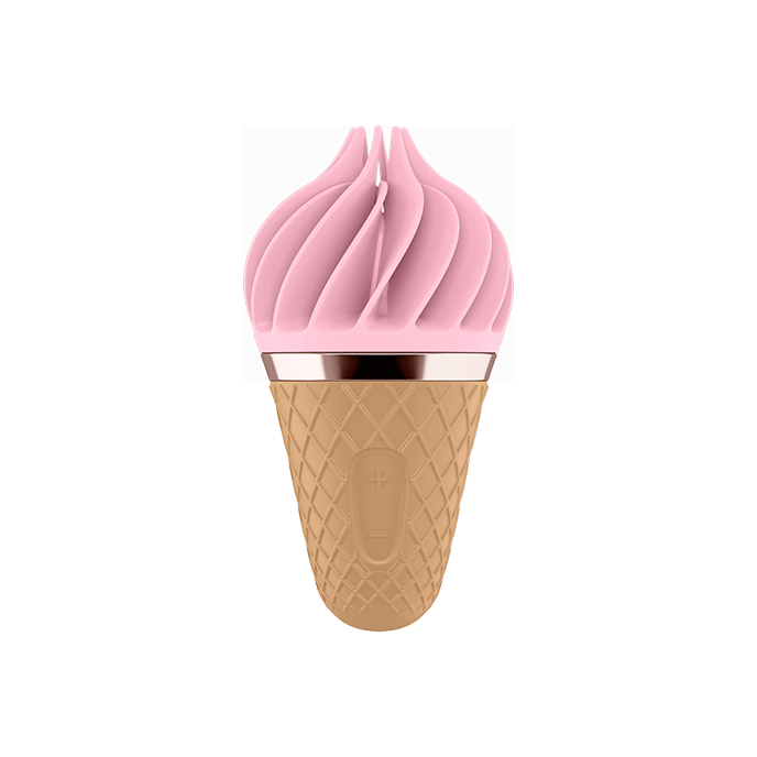Germany Satisfyer Sweet Treat Ice Cream Cone Vibrator ของเล่นทางเพศสำหรับผู้หญิง ซิลิกาเจลนุ่มกระตุ้นคลิตอริส UYO Mini ของเล่นผู้ใหญ่