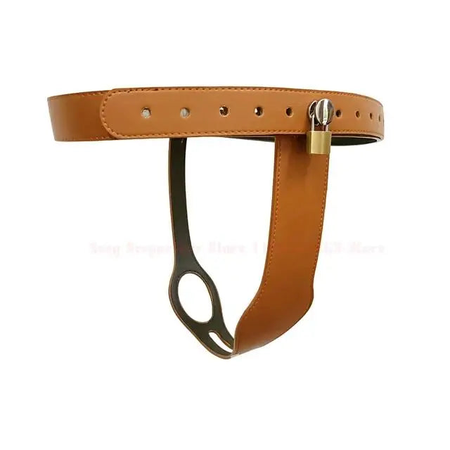 Leather T-Shaped Female Lock Belt Masturbator Strap On Pants Underwear Fetish Chastity Sex Chastity Device Bdsm Toys