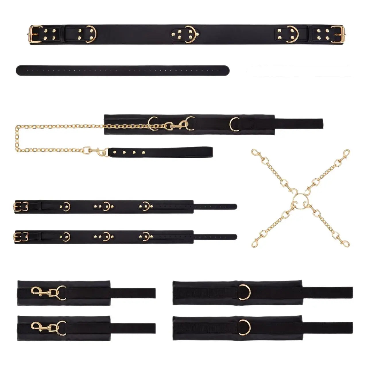 ชุดอุปกรณ์สำหรับเล่น Sex Bondage SM ของเล่นผู้ใหญ่ 7 ชิ้น กุญแจมือ สายรัด อุปกรณ์ประกอบฉากปรับได้สำหรับเล่น Self Bondage ของเล่น BDSM อุปกรณ์ Fetish Bondage