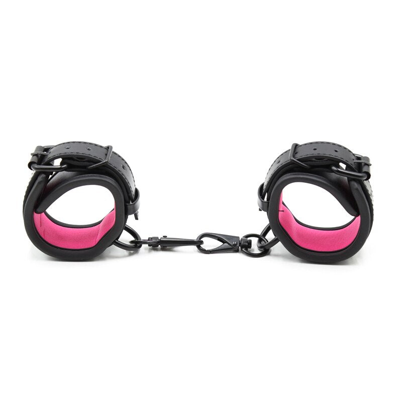 ของเล่นทางเพศหนังปรับได้สำหรับคู่รักหญิง ห่วงโซ่สลับหมุด BDSM อุปกรณ์เสริมสำหรับเล่นบทบาท