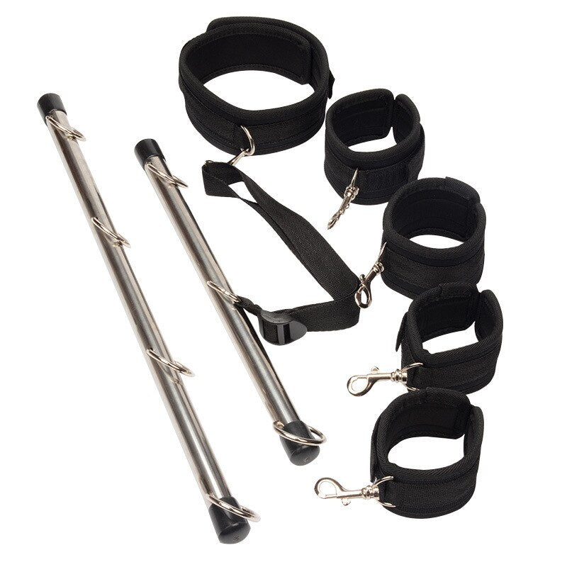 อุปกรณ์ทางเพศสำหรับผู้หญิง ชุดรัดและพัน BDSM ปลั๊กบัทท์โลหะ เข็มขัดรัดไนลอน กุญแจมือเหล็ก ของเล่นผู้ใหญ่เพื่อความรัก