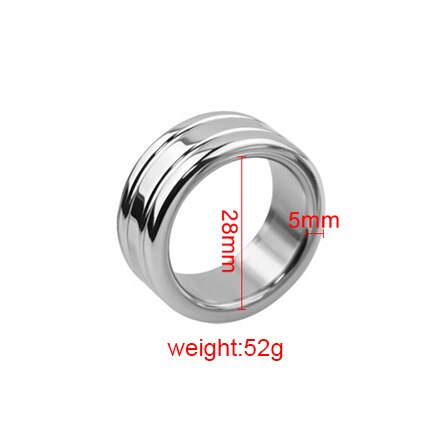 Stainless Steel Cock Ring Metal Penis Bondage Lock Restraint Ring Male Time Delay Ejaculation Penis Ring BDSM Sex Toy for Men