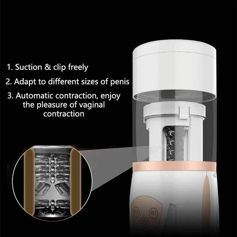 อัตโนมัติ Telescopic Air ชาย Masturbator ช่องคลอดประดิษฐ์ Oral Anal Sex Masturbation ชายเครื่องของเล่นเร้าอารมณ์สำหรับ Man